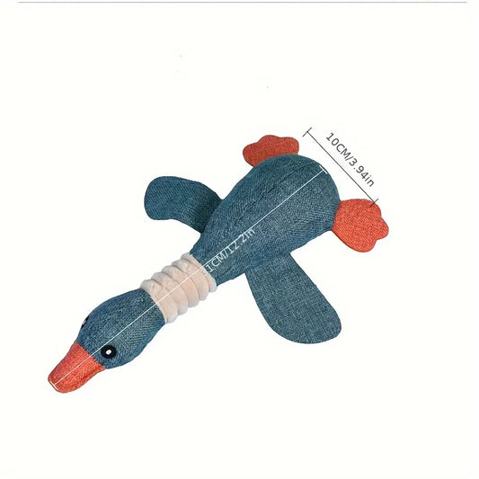 Gans-Hundespielzeug mit Quietschfunktion – Bissfest & zahnreinigend