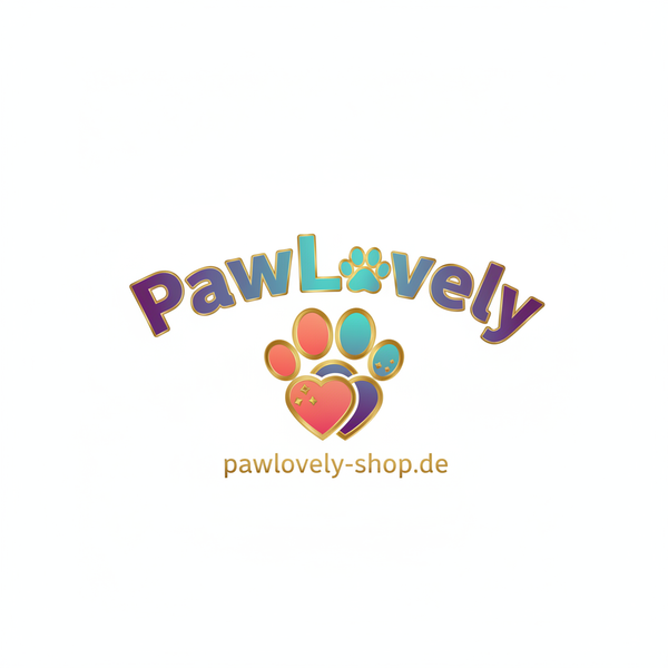 Cooles PawLovely Logo mit Domain - Variante 1